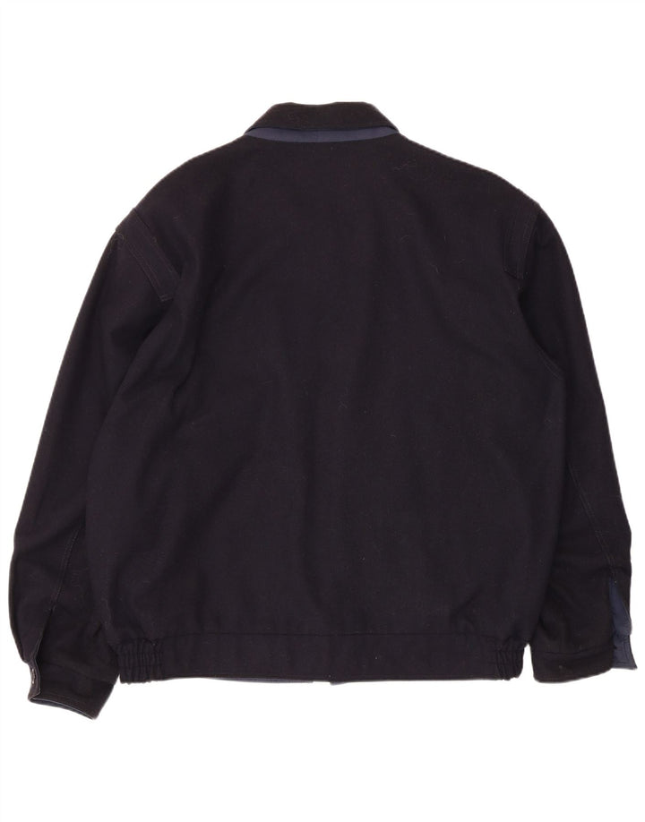 Vintage Mens Bomber Jacket UK 42 XL Navy Blue