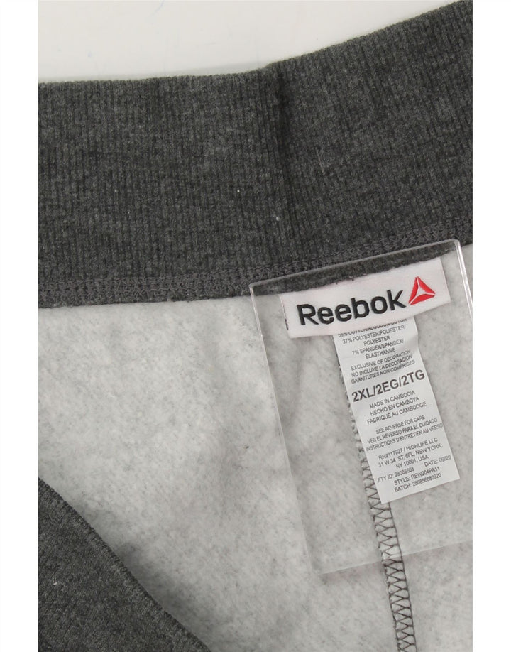 REEBOK Mens Tracksuit Trousers Joggers 2XL Grey Cotton Vintage Reebok and Second-Hand Reebok from Messina Hembry 
