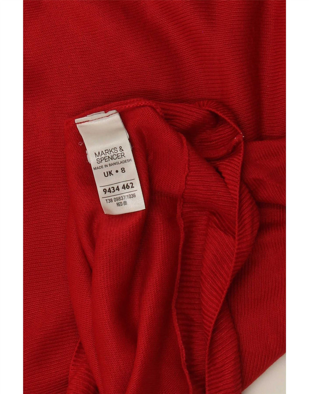 Marks & Spencer Womens Oversized Boat Neck Jumper Sweater UK 8 Small Red