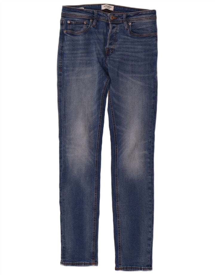 Jack & Jones Mens Tim Slim Jeans W30 L34 Blue Cotton