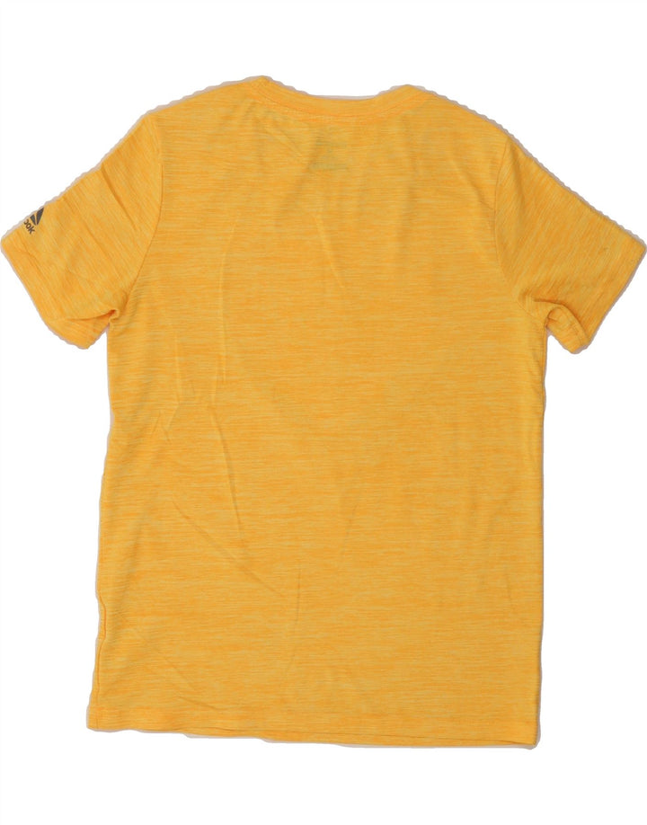 REEBOK Boys Graphic T-Shirt Top 10-11 Years Medium Yellow Flecked Vintage Reebok and Second-Hand Reebok from Messina Hembry 