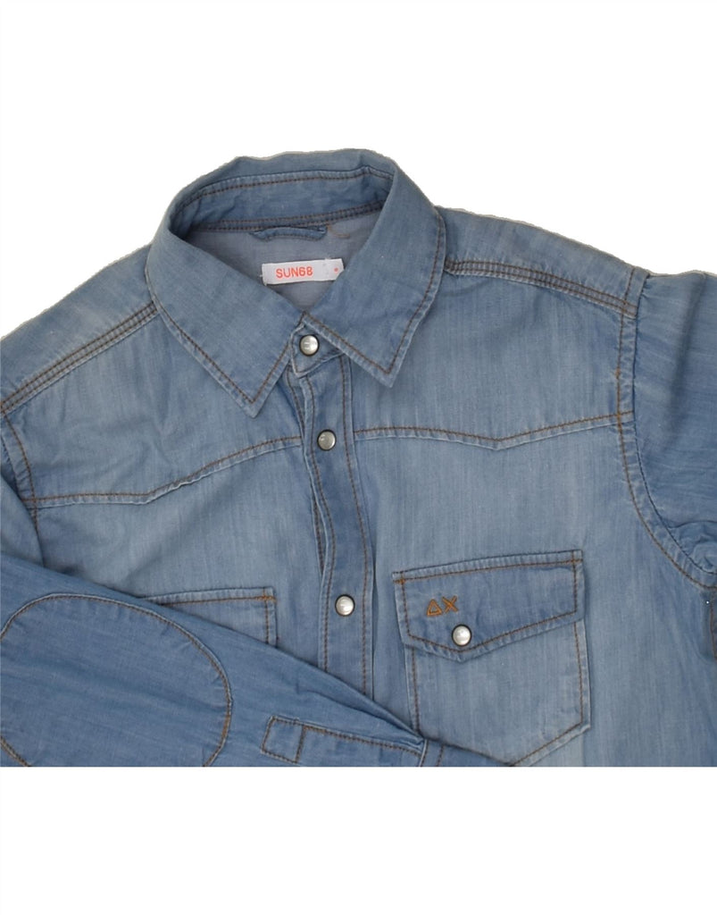 SUN68 Boys Denim Shirt 5-6 Years Blue Cotton | Vintage Sun68 | Thrift | Second-Hand Sun68 | Used Clothing | Messina Hembry 