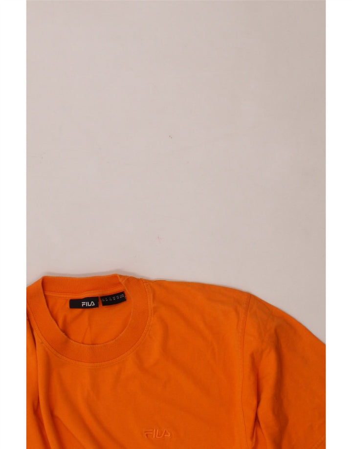 FILA Mens T-Shirt Top Medium Orange Cotton Vintage Fila and Second-Hand Fila from Messina Hembry 