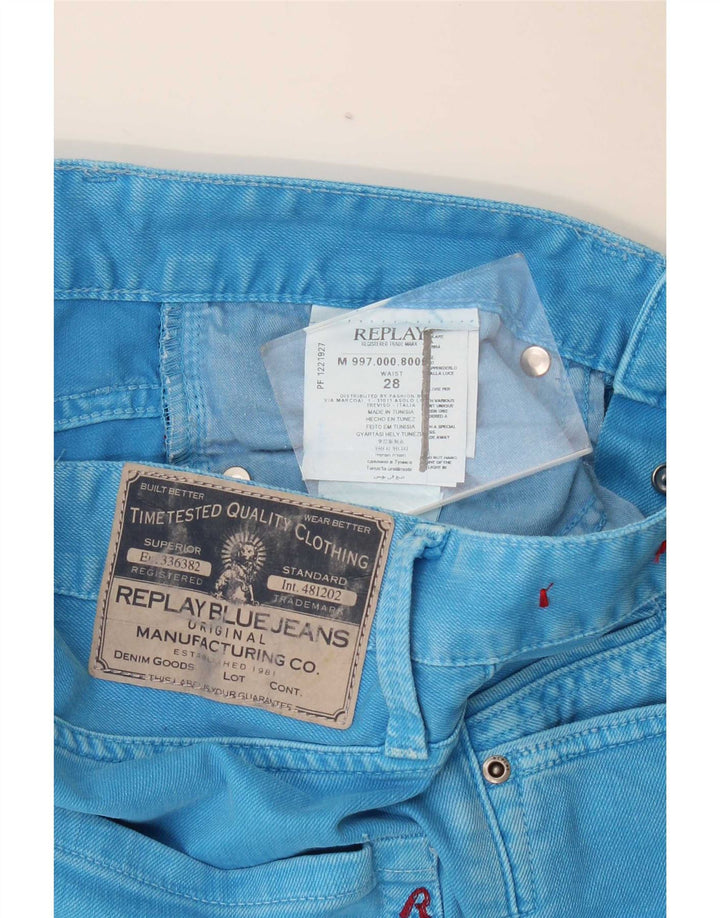 Replay Boys Denim Shorts 15-16 Years W28 Blue Cotton