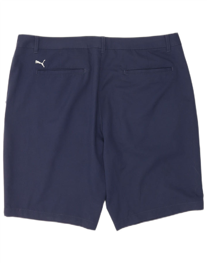 Puma Mens Chino Shorts W38 XL Navy Blue Polyester