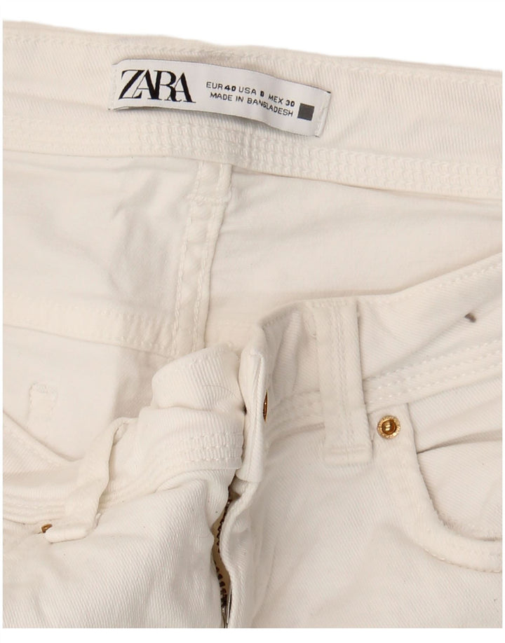 Zara Womens Crop Skinny Jeans EU 40 Medium W30 L26 White