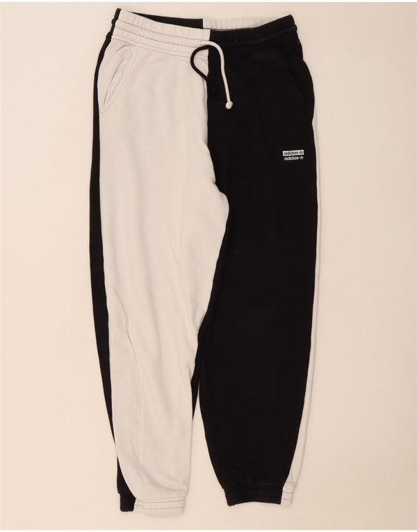 Adidas Womens Tracksuit Trousers Joggers UK 12 Medium Black Colourblock