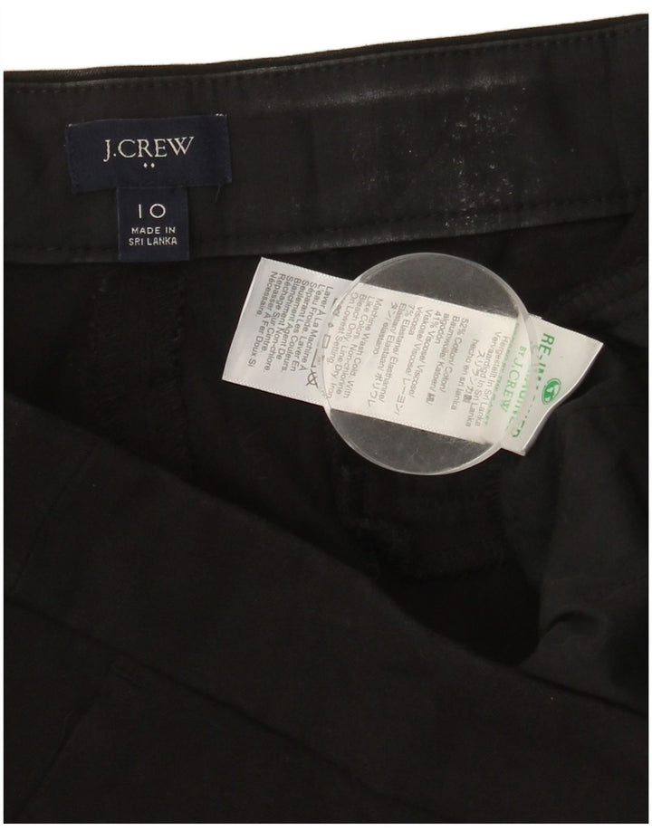 J. CREW Womens Bootcut Capri Trousers US 10 Large W32 L24 Black Cotton