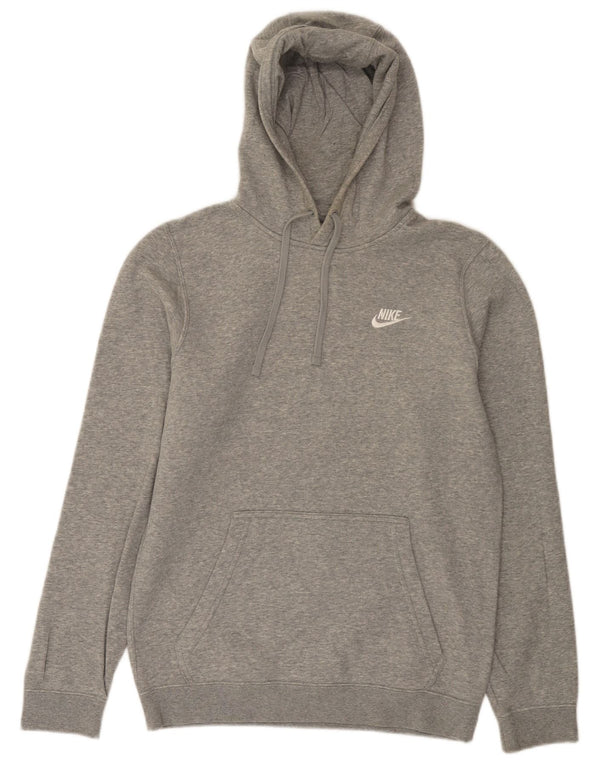 Nike Mens Hoodie Jumper Small Grey Flecked Cotton