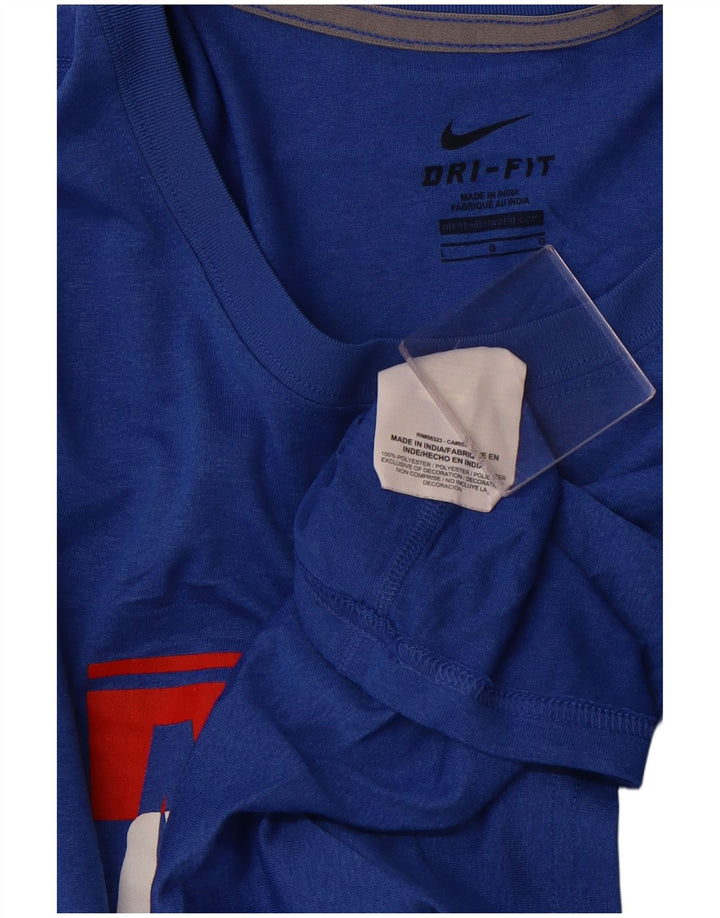 NIKE Womens Allen Basketball Graphic T-Shirt Top UK 14 Large Blue