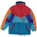 Diadora Mens Hooded Ski Jacket UK 42 XL Multicoloured Colourblock Polyamide