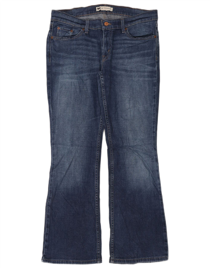 Levi's Womens 524 Super Low Bootcut Jeans W31 L30 Blue Cotton