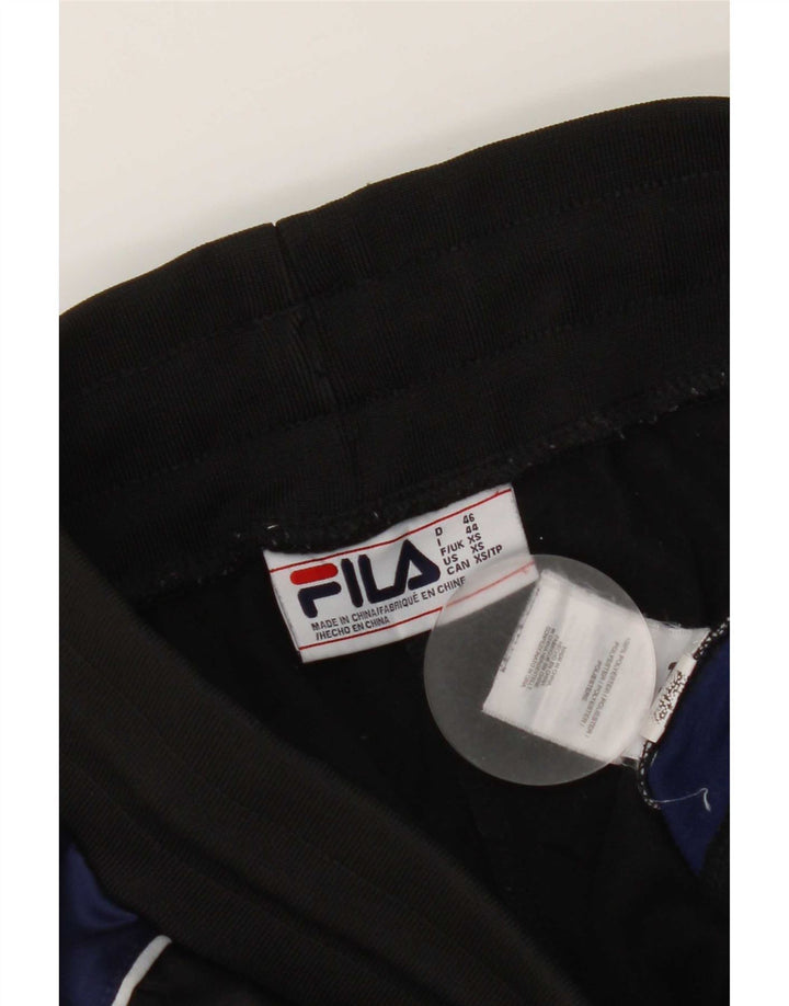 Fila Mens Tracksuit Trousers Joggers XS Black Colourblock Polyester