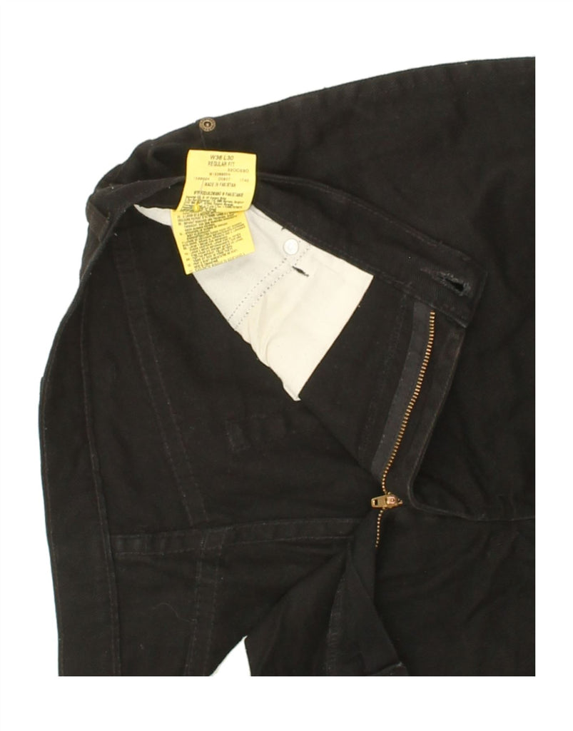 WRANGLER Womens Regular Fit Casual Trousers W36 L30 Black Cotton Vintage Wrangler and Second-Hand Wrangler from Messina Hembry 