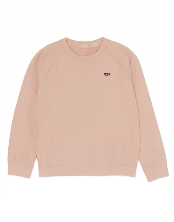 Levi's Womens Oversized Sweatshirt Jumper UK 6 XS Pink Cotton