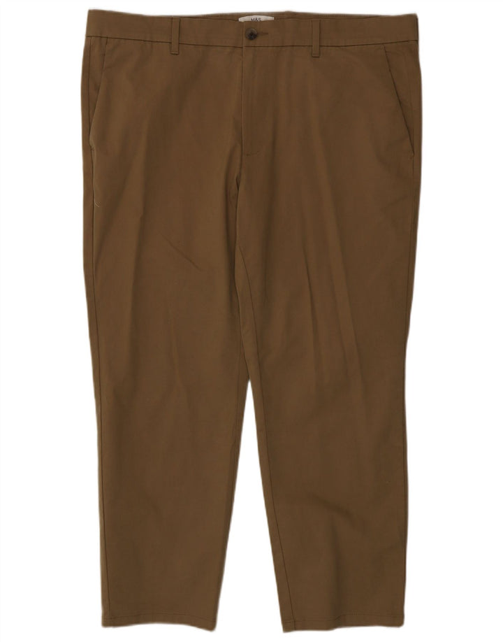 Marks & Spencer Mens Regular Fit Chino Trousers W40 L27 Brown Cotton