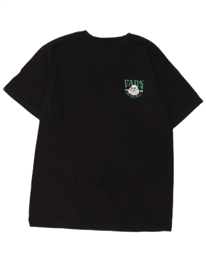 VANS Mens Classic Fit Graphic T-Shirt Top Medium Black Cotton