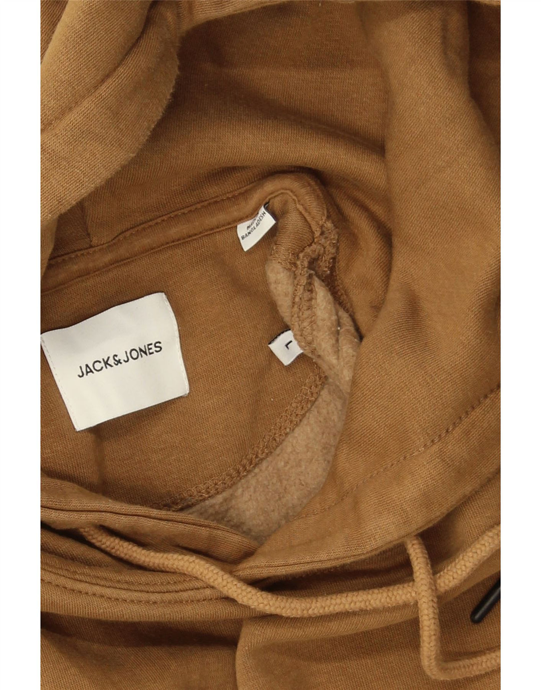 Jack & Jones Mens Hoodie Jumper Large Beige Cotton