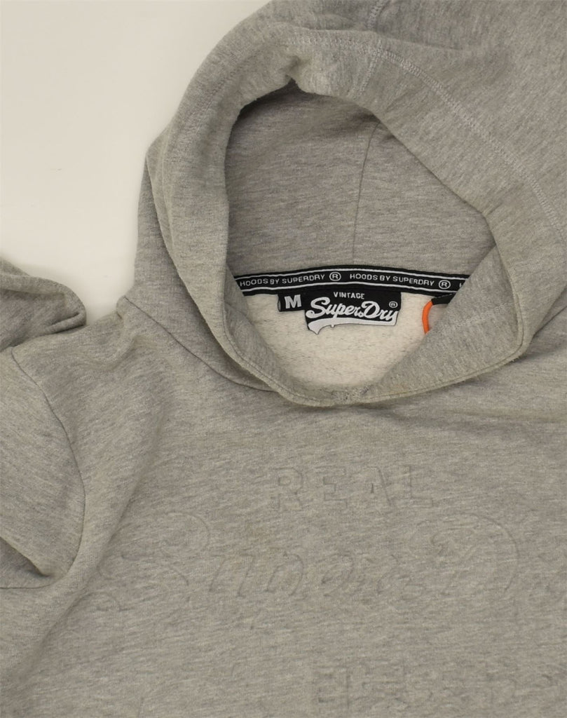 SUPERDRY Womens Hoodie Jumper UK 14 Medium Grey | Vintage Superdry | Thrift | Second-Hand Superdry | Used Clothing | Messina Hembry 