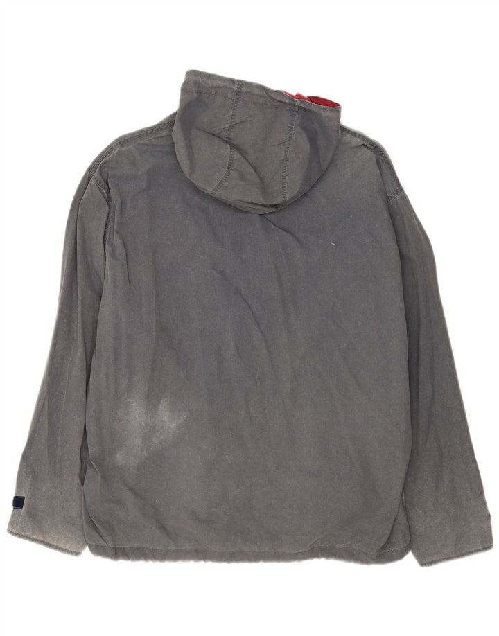Think Pink Mens Hooded Windbreaker Jacket UK 48 4XL Grey Polyester