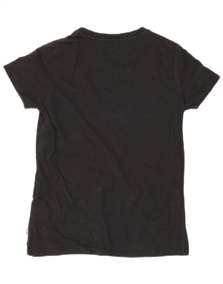 Levi's Womens Graphic T-Shirt Top UK 2 2XS Black