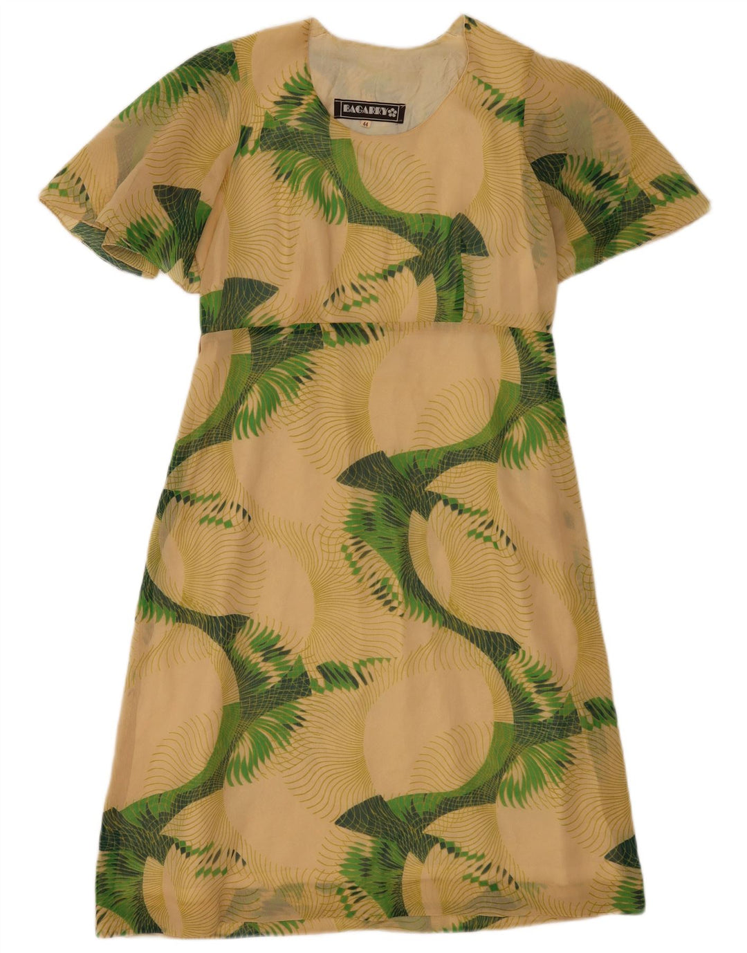 Bagarry Womens A-Line Dress IT 44 Medium Beige Floral