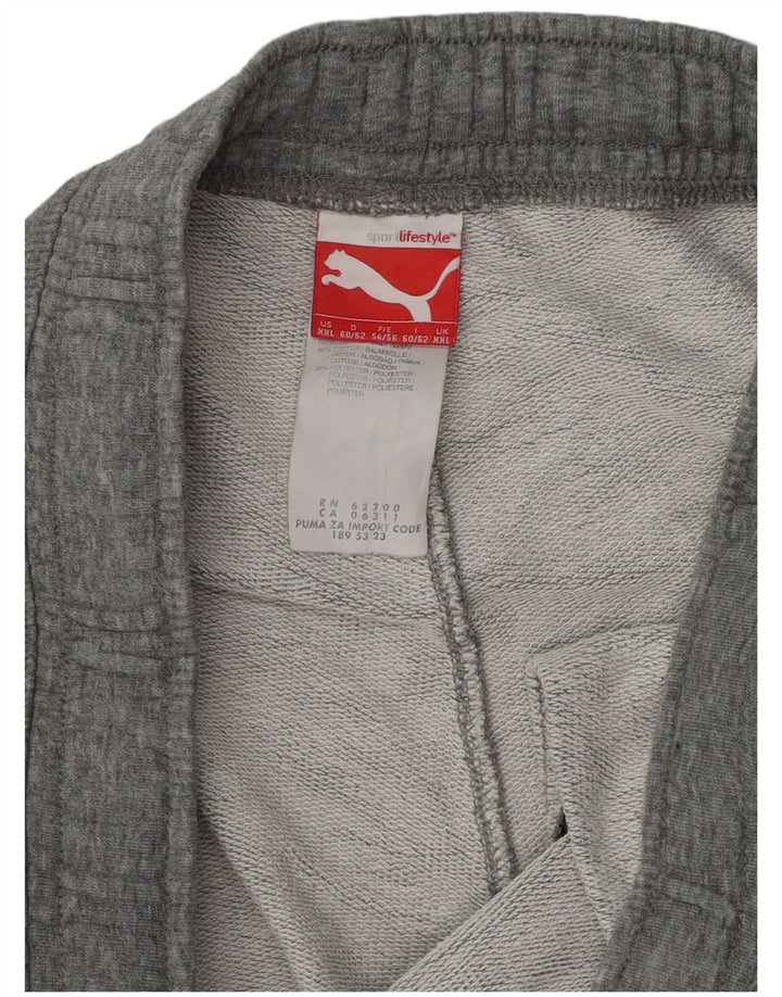 Puma Mens Tracksuit Trousers 2XL  Grey Flecked Cotton