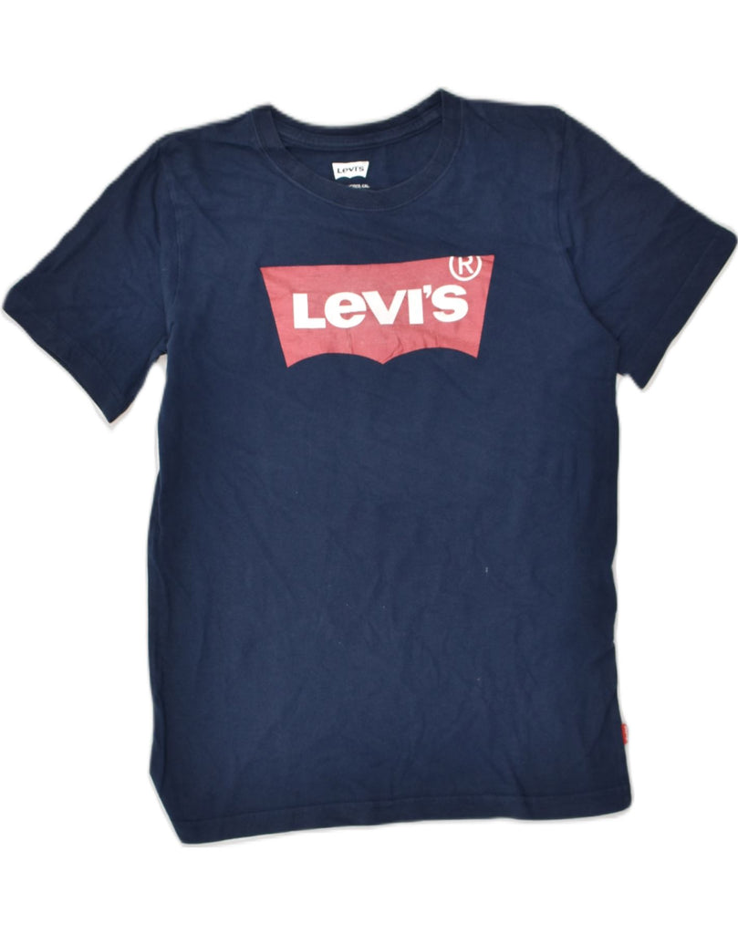 LEVI'S Boys Graphic T-Shirt Top 15-16 Years Navy Blue Cotton | Vintage Levi's | Thrift | Second-Hand Levi's | Used Clothing | Messina Hembry 