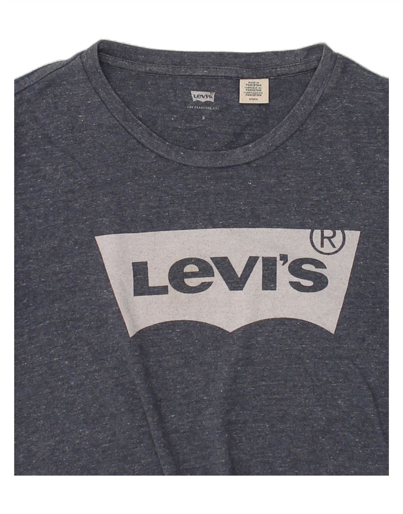 LEVI'S Mens Graphic T-Shirt Top Small Navy Blue Flecked | Vintage Levi's | Thrift | Second-Hand Levi's | Used Clothing | Messina Hembry 