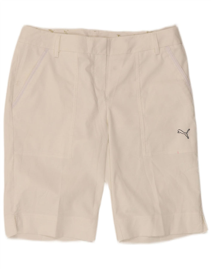 Puma Womens Chino Shorts UK 12 Medium W34 White Polyester