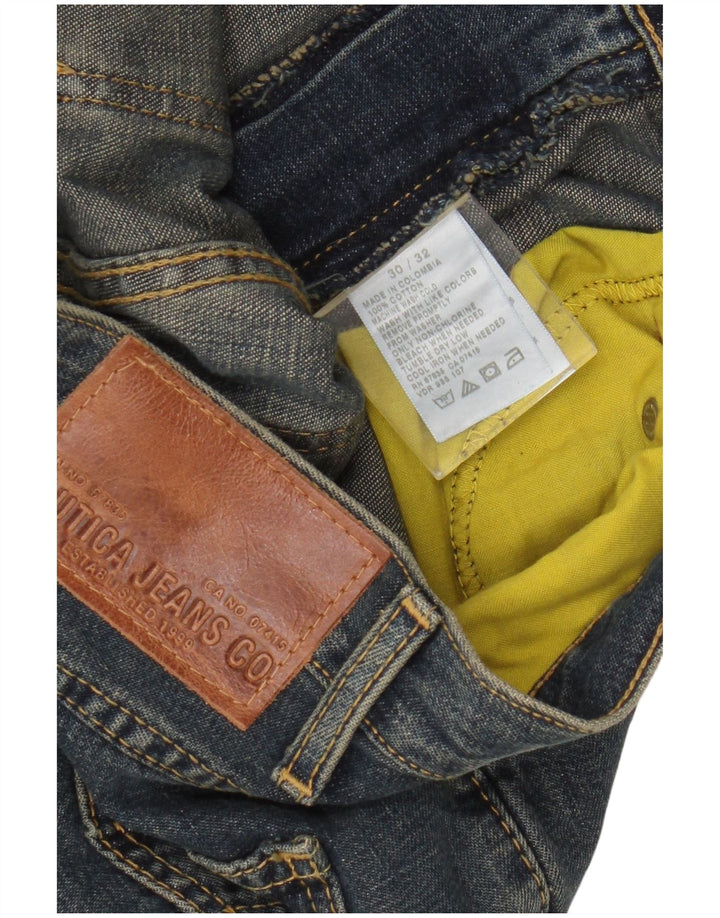 Nautica Mens Straight Jeans W30 L32 Blue Cotton