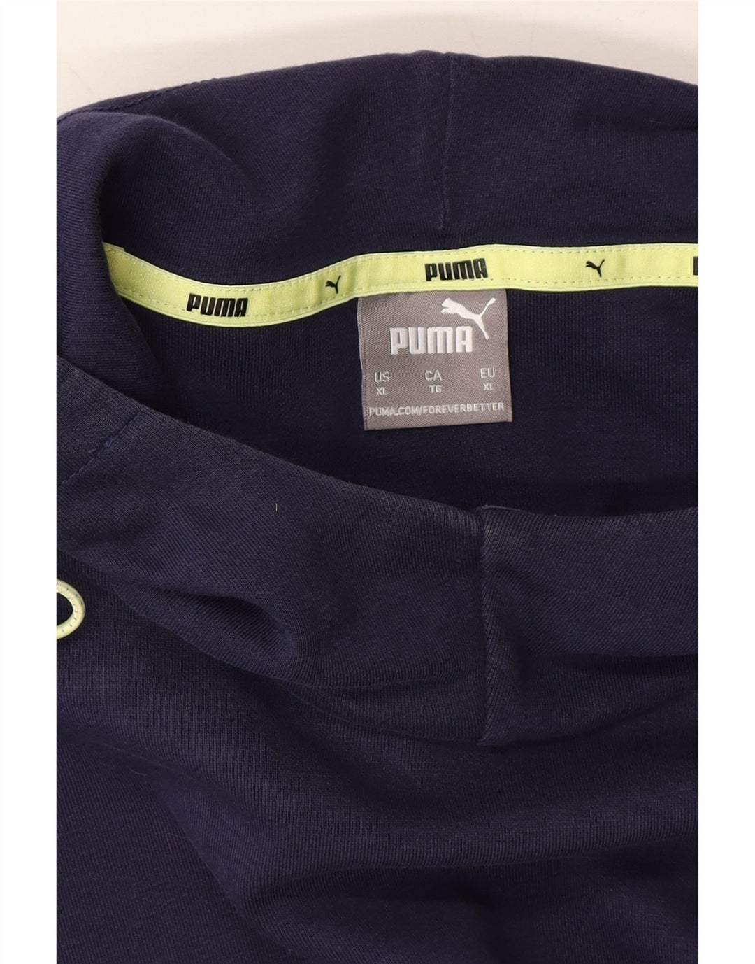 PUMA Mens Graphic Hoodie Jumper XL Navy Blue Vintage Puma and Second-Hand Puma from Messina Hembry 
