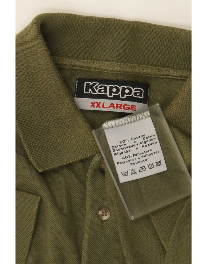 Kappa Mens Polo Shirt 2XL Khaki Cotton