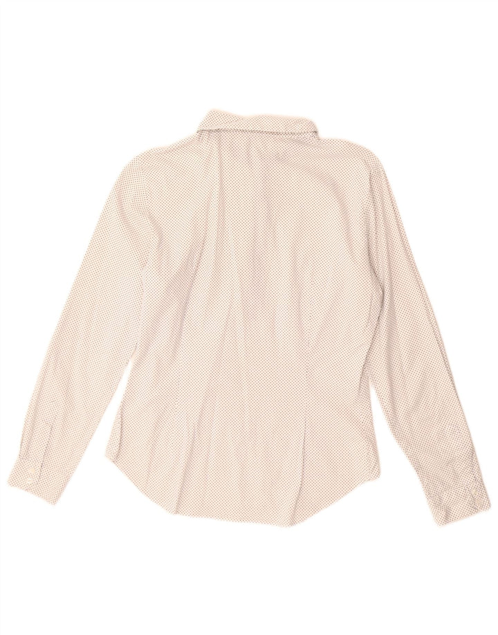 Zara Womens Pullover Shirt UK 14 Large White Spotted