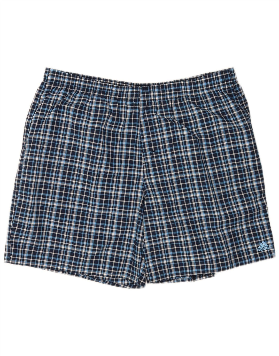 Adidas Mens Swimming Shorts XL Blue Check Polyester
