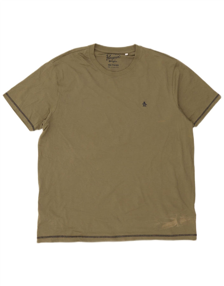 Penguin Mens T-Shirt Top 3XL Green Cotton