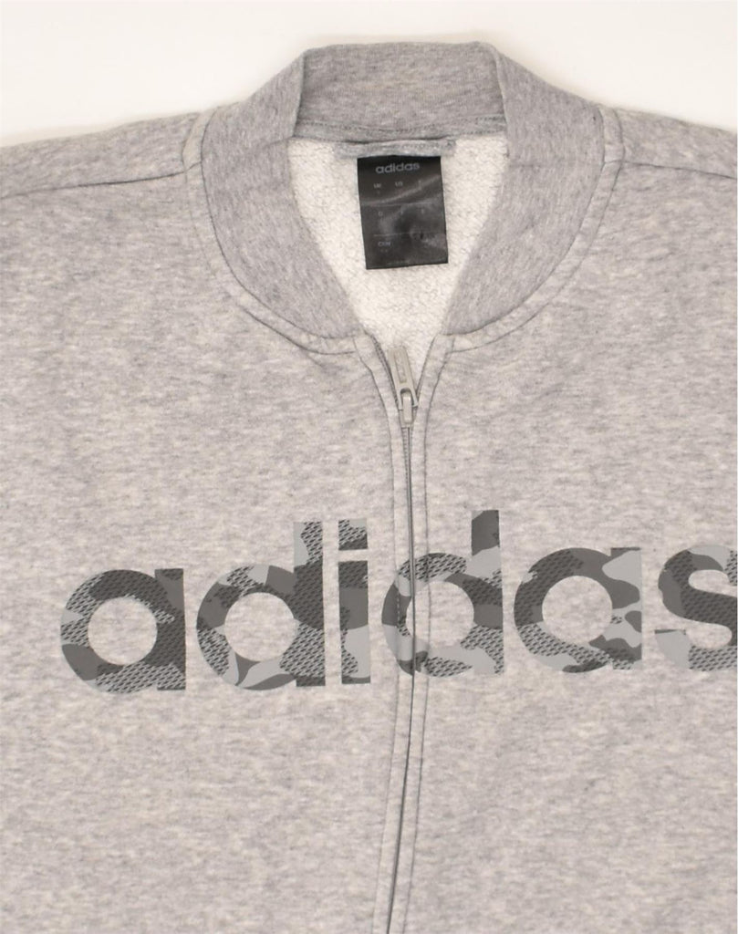 ADIDAS Mens Graphic Tracksuit Top Jacket Small Grey Cotton | Vintage Adidas | Thrift | Second-Hand Adidas | Used Clothing | Messina Hembry 