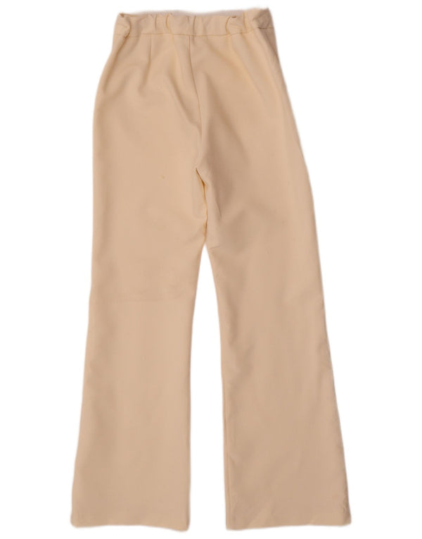 ZARA Girls High Waist Casual Trousers 13-14 Years W26 L28 Off White