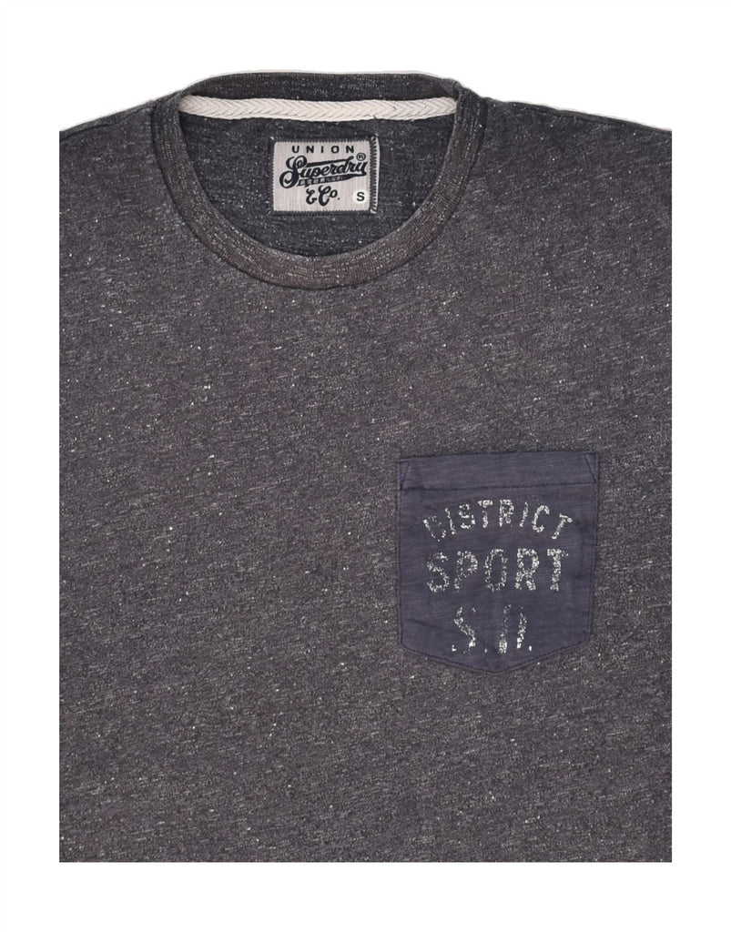 SUPERDRY Mens T-Shirt Top Small Navy Blue Flecked Cotton | Vintage Superdry | Thrift | Second-Hand Superdry | Used Clothing | Messina Hembry 