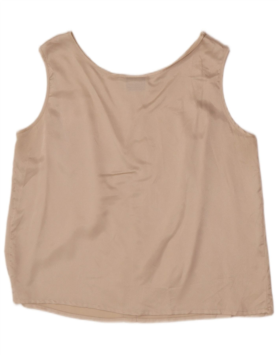 Luisa Spagnoli Womens Crop Vest Top IT 42 2XL Beige Polyester