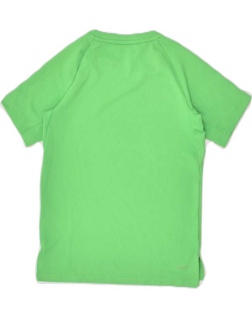 ADIDAS Boys T-Shirt Top 7-8 Years XS Green Polyester | Vintage Adidas | Thrift | Second-Hand Adidas | Used Clothing | Messina Hembry 