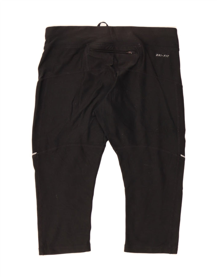 NIKE Womens Dri Fit Capri Tracksuit Trousers UK 10 Small  Black Vintage Nike and Second-Hand Nike from Messina Hembry 