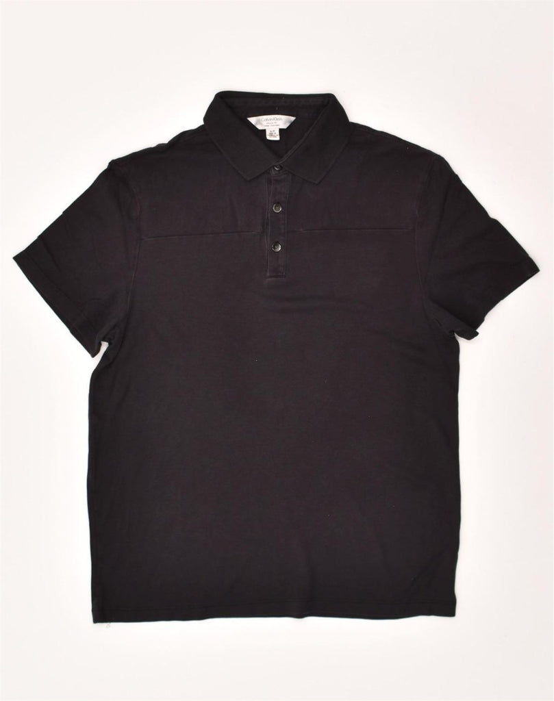 CALVIN KLEIN Mens Classic Fit Polo Shirt Small Black Cotton | Vintage Calvin Klein | Thrift | Second-Hand Calvin Klein | Used Clothing | Messina Hembry 