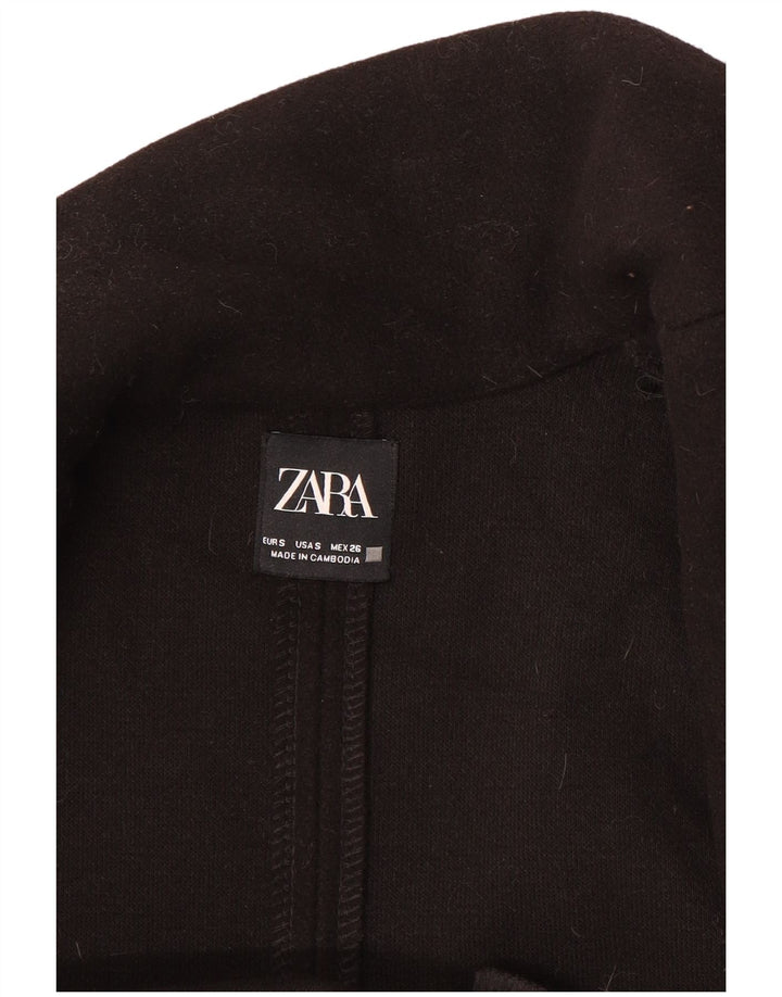 Zara Womens Overcoat UK 10 Small Black