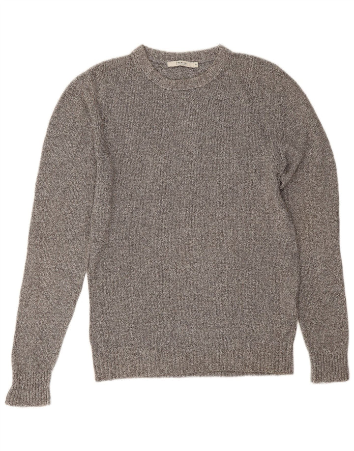 Jack & Jones Mens Crew Neck Jumper Sweater Small Grey Cotton