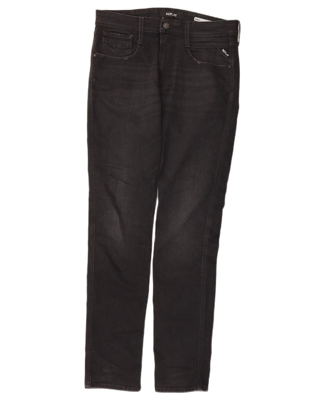 Replay Womens Anbass Slim Jeans W31 L32 Black Cotton