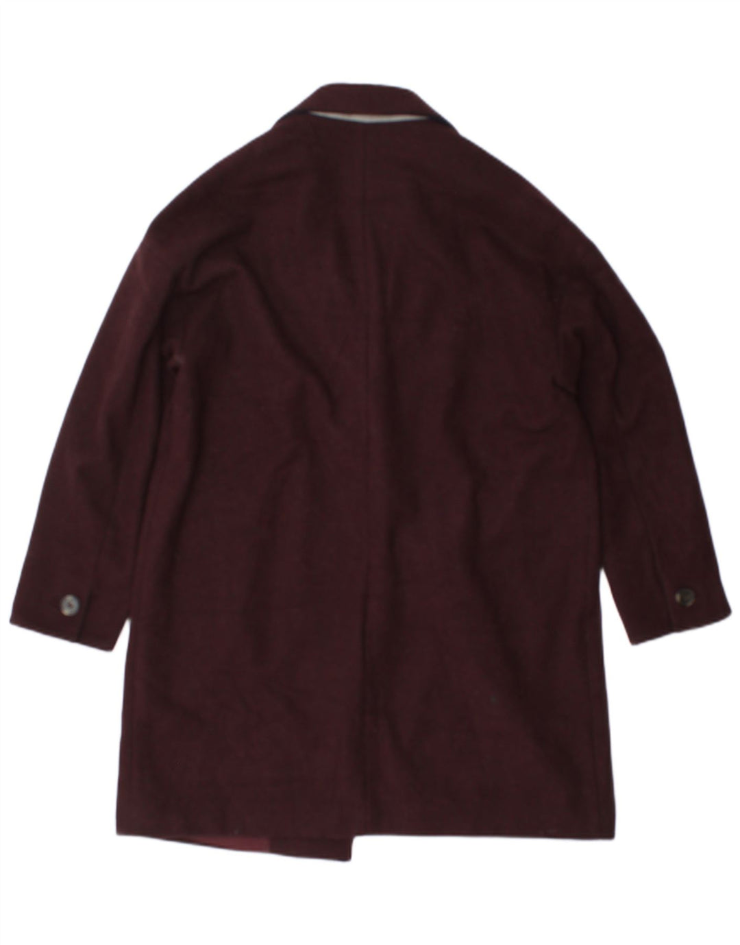 Topshop Womens Overcoat UK 12 Medium  Burgundy Polyester