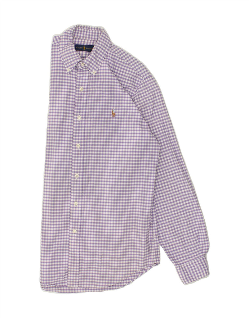 RALPH LAUREN Mens Shirt Small Purple Check Cotton | Vintage Ralph Lauren | Thrift | Second-Hand Ralph Lauren | Used Clothing | Messina Hembry 