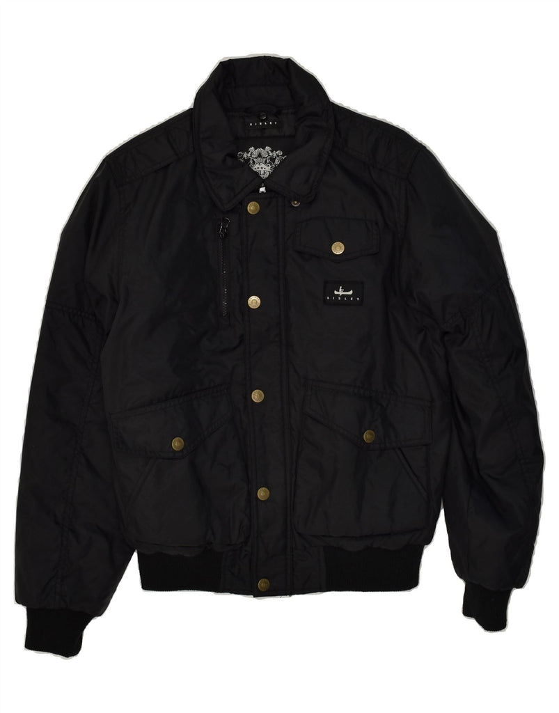 SISLEY Boys Bomber Padded Jacket 11-12 Years 2XL Black Polyamide | Vintage Sisley | Thrift | Second-Hand Sisley | Used Clothing | Messina Hembry 