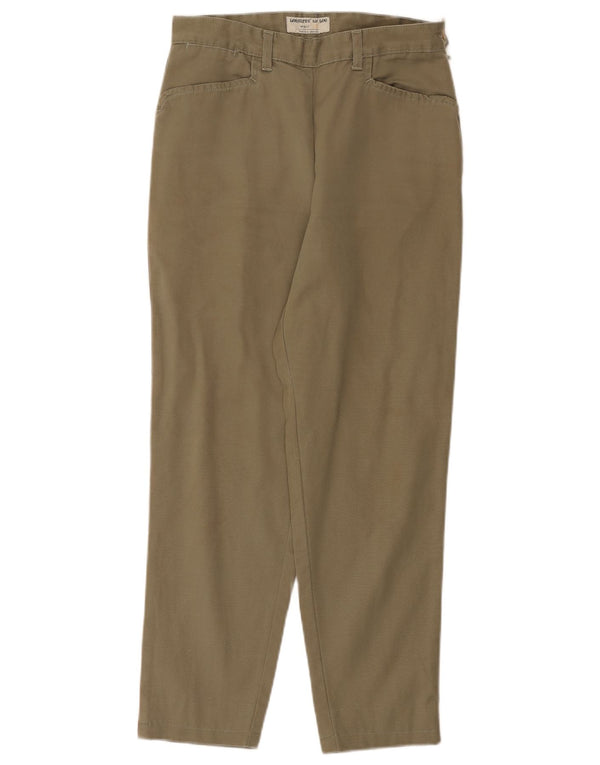 Lee Womens Tapered Cropped Trousers W29 L25 Khaki Cotton